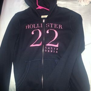 navy blue hoodie from hollister